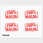 100% halal ovale sticker (Vel)