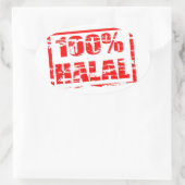 100% halal ovale sticker (Tas)