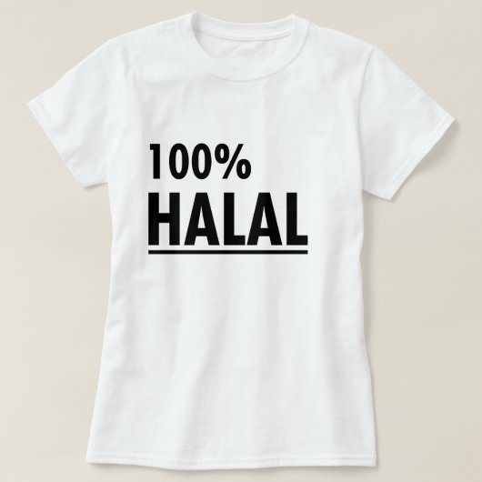 100% Halal T-Shirt (Design voorkant)