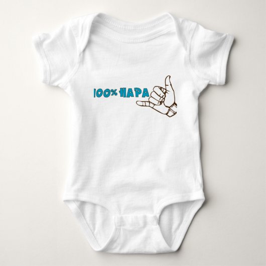 100% Hapa Baby Kleding Romper (Voorkant)
