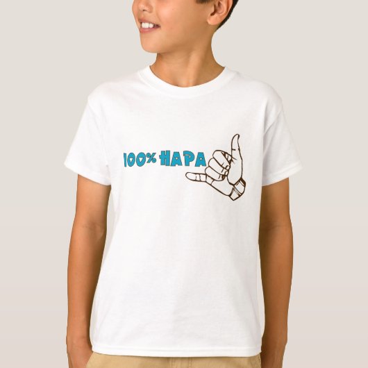100% Hapa Kinder Shirt (Voorkant)