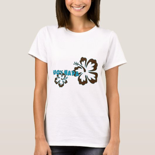 100% Hapa (met Hibiscus) T-shirt (Voorkant)
