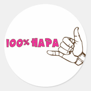 100% Hapa-stickers Ronde Sticker