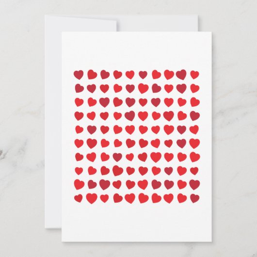 100 harten, honderd likes feestdagenkaart (Voorkant)