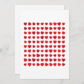 100 harten, honderd likes feestdagenkaart (Voorkant / Achterkant)