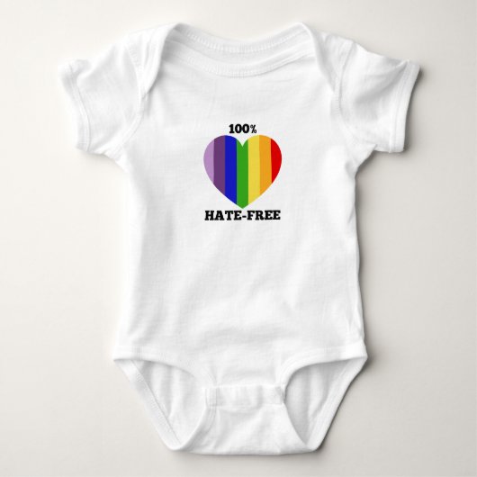 100% Hate-free Baby, één stuk Romper (Voorkant)