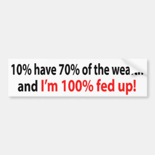100% heeft het beu! bumpersticker