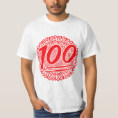 100 helemaal rond t-shirt (Voorkant)