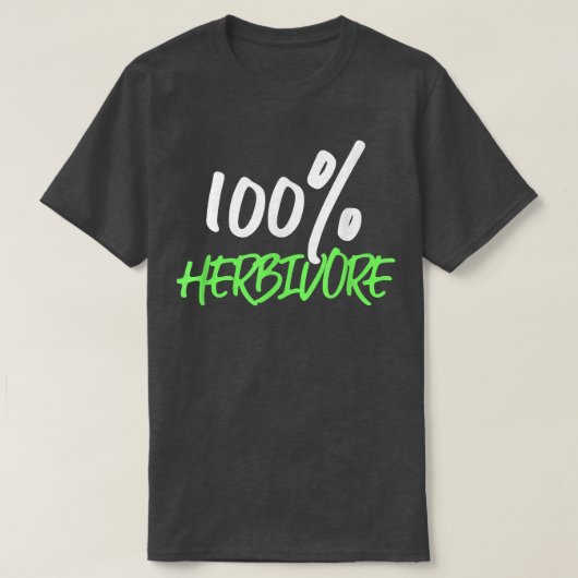 100 Herbivore Vegetaria Plant Based Diet T-shirt (Design voorkant)