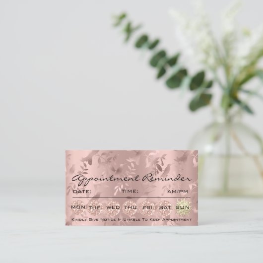 100 Herinnering benoeming Floral Makeup Eyelash Lu Visitekaartje (Staand voorkant)