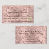 100 Herinnering benoeming Floral Makeup Lash Hair Visitekaartje (Voorkant / Achterkant)