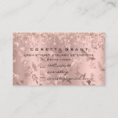 100 Herinnering benoeming Floral Makeup Lash Hair Visitekaartje (Achterkant)