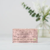 100 Herinnering benoeming Floral Makeup Lash Hair Visitekaartje (Staand voorkant)