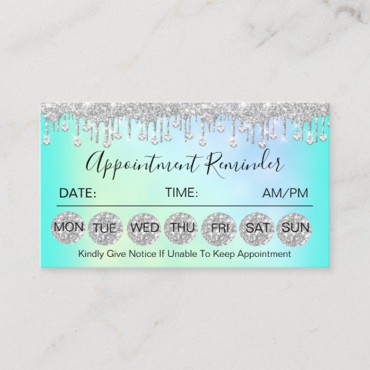 100 Herinneringen voor benoeming Diamond Hairdress Visitekaartje (Voorkant)