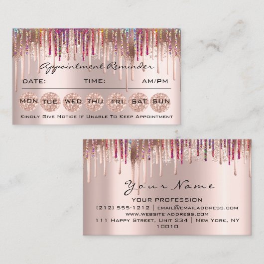 100 Herinneringen voor benoeming Kaarten Keup Lash Visitekaartje (Voorkant / Achterkant)