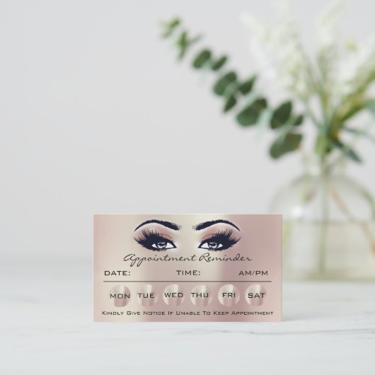 100 Herinneringen voor benoeming Kaarten Makeup La Visitekaartje (Staand voorkant)