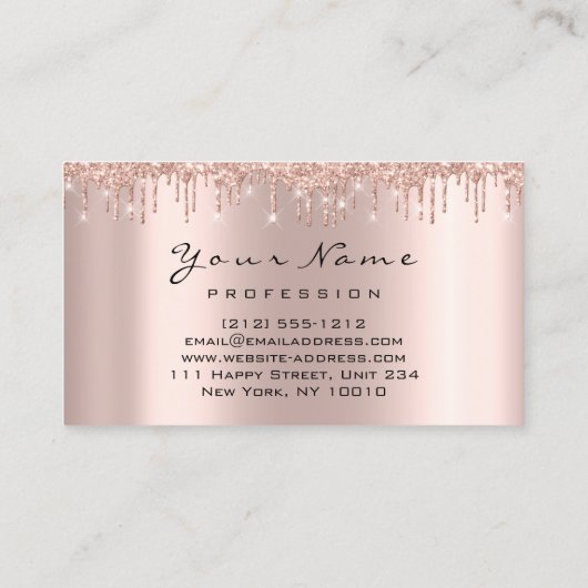 100 Herinneringen voor benoeming Kaarten Makeup La Visitekaartje (Achterkant)