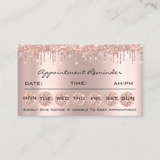 100 Herinneringen voor benoeming Kaarten Makeup La Visitekaartje (Voorkant)