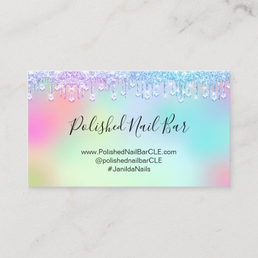 100 Herinneringsherinnering Diamond Holograaf Visitekaartje (Achterkant)