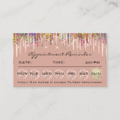 100 Herinneringsherinnering Glitter Drips Holograa Visitekaartje (Voorkant)