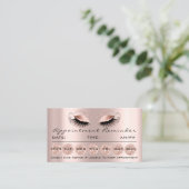 100 Herinneringsherinnering Kaarten Makeup Lashes  Visitekaartje (Staand voorkant)