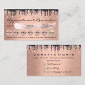 100 Herinneringsherinnering Roos Gold Glitter-schi Visitekaartje (Voorkant / Achterkant)