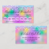 100 Herinneringsherinnering voor benoeming Roze ho Visitekaartje (Voorkant / Achterkant)