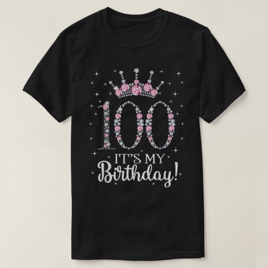 100 Het is mijn Birthday 1922 100th Birthday Gift  T-shirt (Design voorkant)