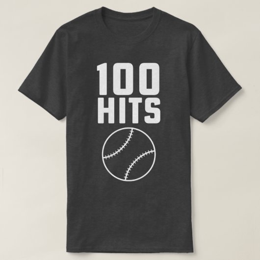 100 Hits Softball Baseball High School Softb T-shirt (Design voorkant)