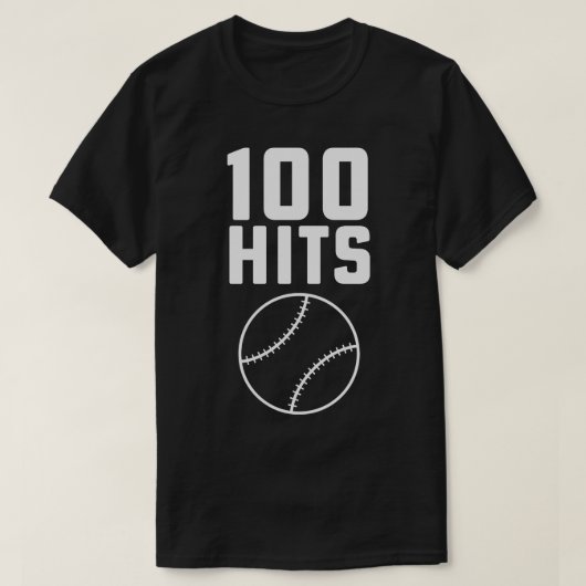 100 Hits Softball Baseball High School Softb T-shirt (Design voorkant)