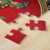 [100] Hokusai - Shoki Riding Shishi Lion Legpuzzel (Zijkant)