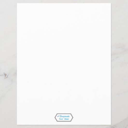 100% Homemade Food Label Flyer (Voorkant)