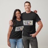 100 Honderd Dollar Bill gedrukt op voorzijde achte T-shirt (Unisex)