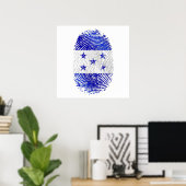 100% Honduras-DNA-vingerafdruk onder Honduras Poster (Thuiskantoor)