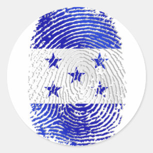 100% Honduras-DNA-vingerafdruk onder Honduras Ronde Sticker