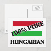 100 % HONGARIJE BRIEFKAART (Voorkant / Achterkant)