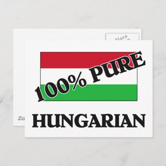 100 % HONGARIJE BRIEFKAART (Voorkant / Achterkant)