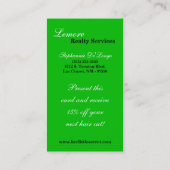100 Hot Green White Polkadot Pokadot Visitekaartje (Achterkant)