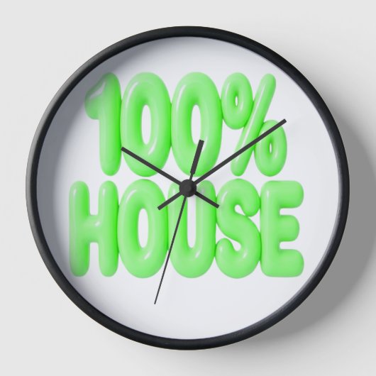 100% HOUSE GROENE LETTERTYPEN (Voorkant)