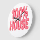 100% HOUSE ROZE LETTERTYPEN GROTE KLOK (Hoek)