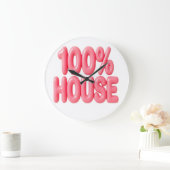 100% HOUSE ROZE LETTERTYPEN GROTE KLOK (Huis)