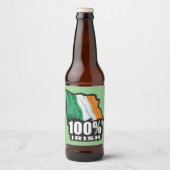 100% Iers Bier Etiket (Voorkant)