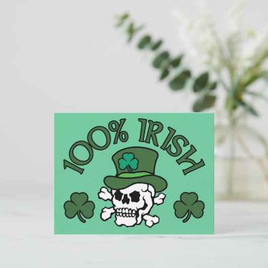 100% Iers Briefkaart (Staand voorkant)