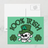 100% Iers Briefkaart (Voorkant / Achterkant)