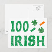 100% Iers Briefkaart (Voorkant / Achterkant)