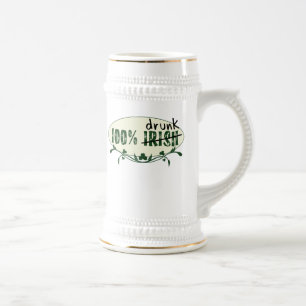 100% Iers Drink Stein Bierpul