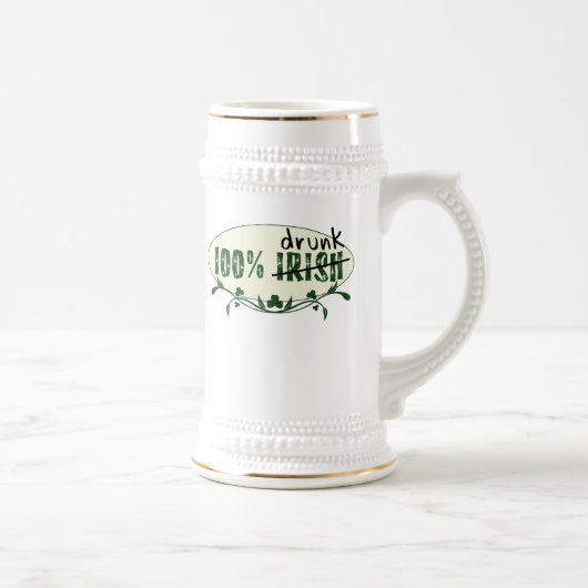 100% Iers Drink Stein Bierpul (Rechts)