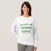 100% Iers meisje gegarandeerd T-Shirt (Voorkant volledig)