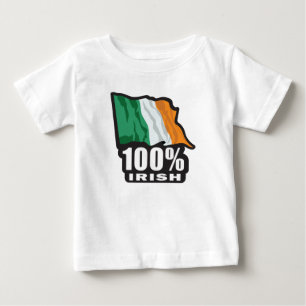 100% Iers met vlag van Ierland