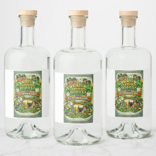 100% Iers... Op St.Patrick's Dag! Likeurfles Etiket
